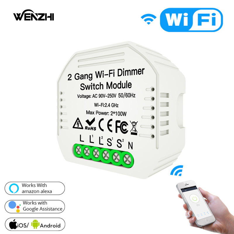 App Home Improvement - 2Gang Wifi Dimmer Light Switch Module