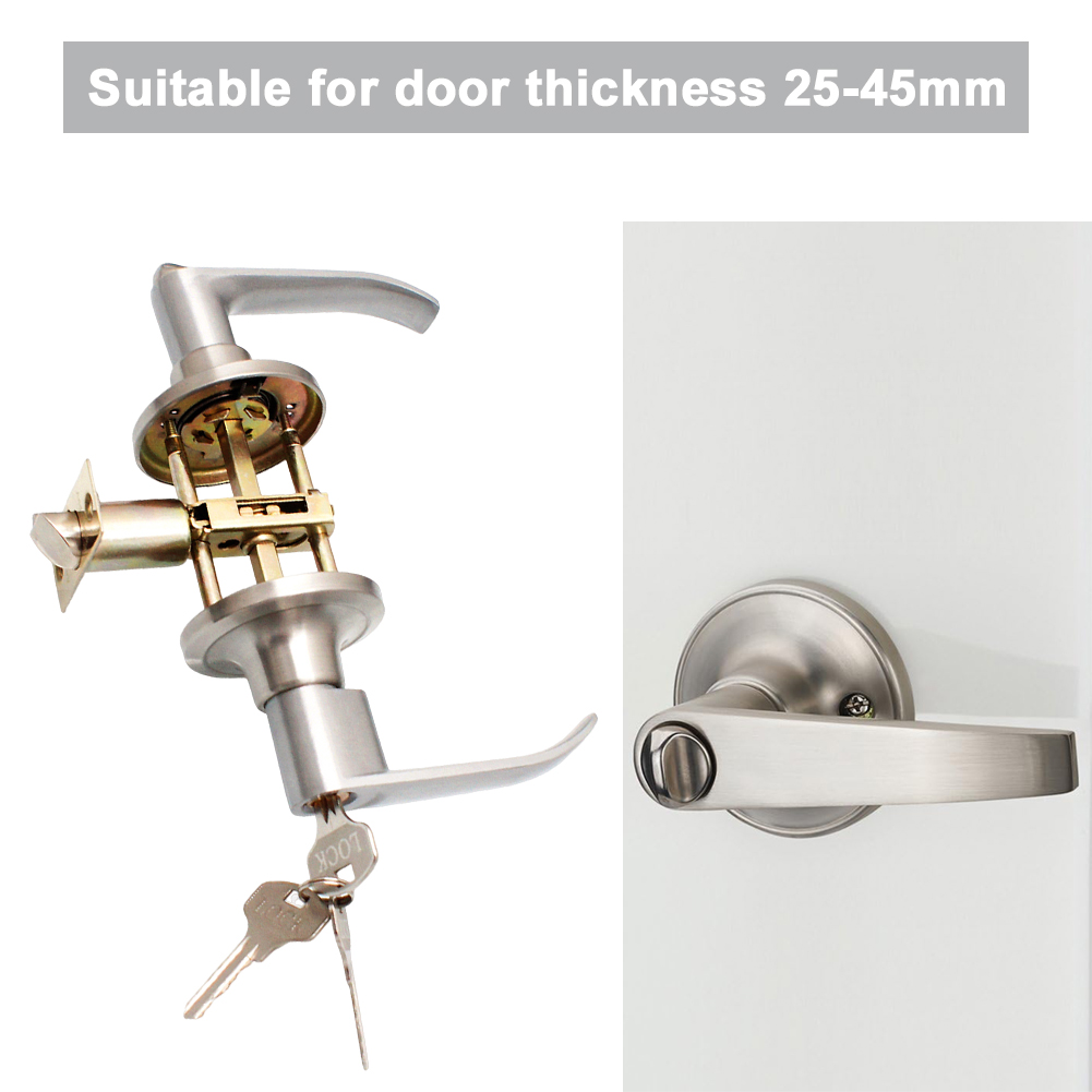 Door Knob Replacement - Door Lever Lock with 3 Keys