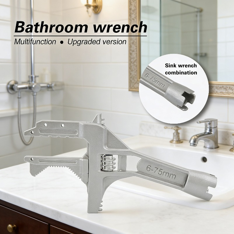 1Pc Large Open 6-75mm Adjustab - Pipe Wrench Adjustable reseña y precio