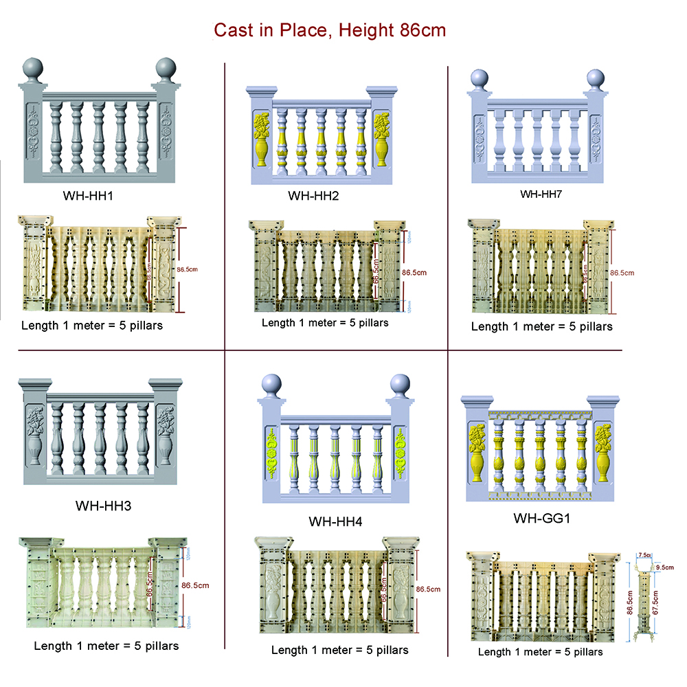 86cm Plastic Concrete Baluster - Home Improvement Fence reseña y precio