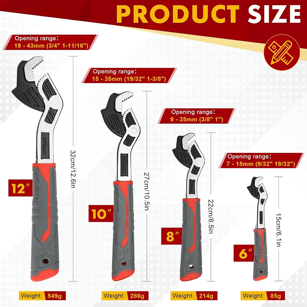 Multifunctional self-locking w - Pipe Wrench Adjustable reseña y precio