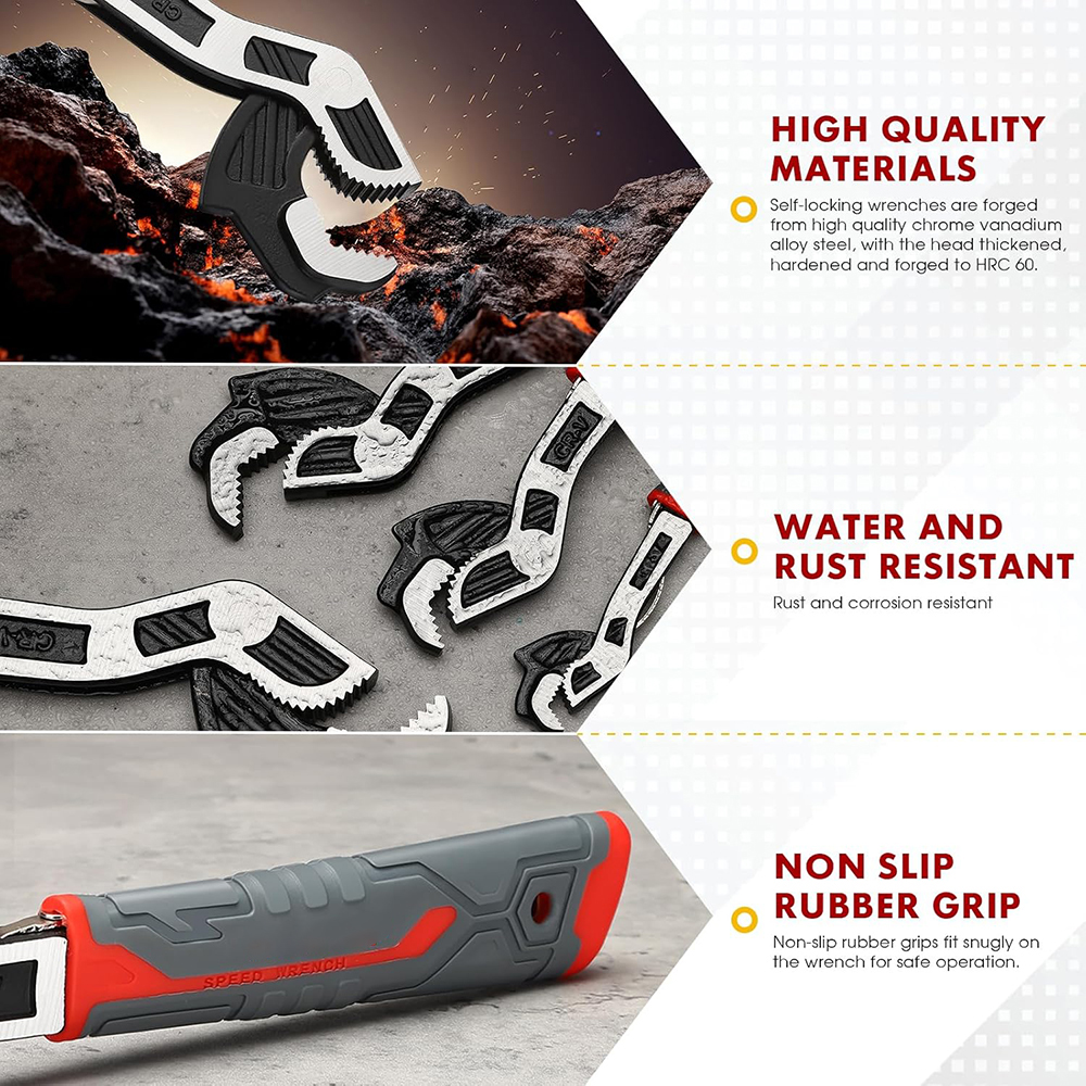 Multifunctional self-locking w - Pipe Wrench Adjustable reseña y precio